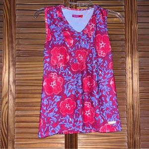 Terry Bicycle Cycling Red And Purple Sleeveless Tank Top Size Small